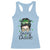 Lucky Sassy Lassie Messy Bun Racerback Tank Top Funny St Patricks Day