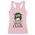 Lucky Sassy Lassie Messy Bun Racerback Tank Top Funny St Patricks Day