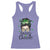 Lucky Sassy Lassie Messy Bun Racerback Tank Top Funny St Patricks Day