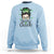 Lucky Sassy Lassie Messy Bun Sweatshirt Funny St Patricks Day
