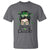 Lucky Sassy Lassie Messy Bun T Shirt Funny St Patricks Day