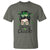 Lucky Sassy Lassie Messy Bun T Shirt Funny St Patricks Day