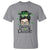 Lucky Sassy Lassie Messy Bun T Shirt Funny St Patricks Day
