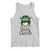 Lucky Sassy Lassie Messy Bun Tank Top Funny St Patricks Day