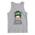 Lucky Sassy Lassie Messy Bun Tank Top Funny St Patricks Day