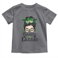 Lucky Sassy Lassie Messy Bun Toddler T Shirt Funny St Patricks Day