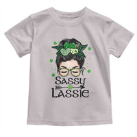 Lucky Sassy Lassie Messy Bun Toddler T Shirt Funny St Patricks Day
