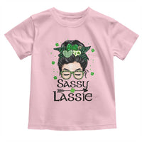 Lucky Sassy Lassie Messy Bun Toddler T Shirt Funny St Patricks Day