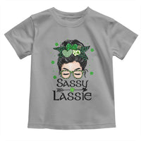 Lucky Sassy Lassie Messy Bun Toddler T Shirt Funny St Patricks Day