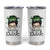 Lucky Sassy Lassie Messy Bun Tumbler Cup Funny St Patricks Day