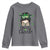 Lucky Sassy Lassie Messy Bun Youth Sweatshirt Funny St Patricks Day
