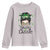 Lucky Sassy Lassie Messy Bun Youth Sweatshirt Funny St Patricks Day