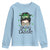 Lucky Sassy Lassie Messy Bun Youth Sweatshirt Funny St Patricks Day
