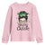 Lucky Sassy Lassie Messy Bun Youth Sweatshirt Funny St Patricks Day