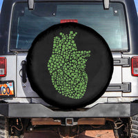 Lucky Shamrocks Heart Spare Tire Cover Anatomical Anatomy St Patrick's Day