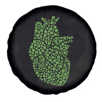 Lucky Shamrocks Heart Spare Tire Cover Anatomical Anatomy St Patrick's Day