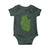 Lucky Shamrocks Heart Baby Onesie Anatomical Anatomy St Patrick's Day