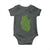 Lucky Shamrocks Heart Baby Onesie Anatomical Anatomy St Patrick's Day