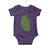Lucky Shamrocks Heart Baby Onesie Anatomical Anatomy St Patrick's Day