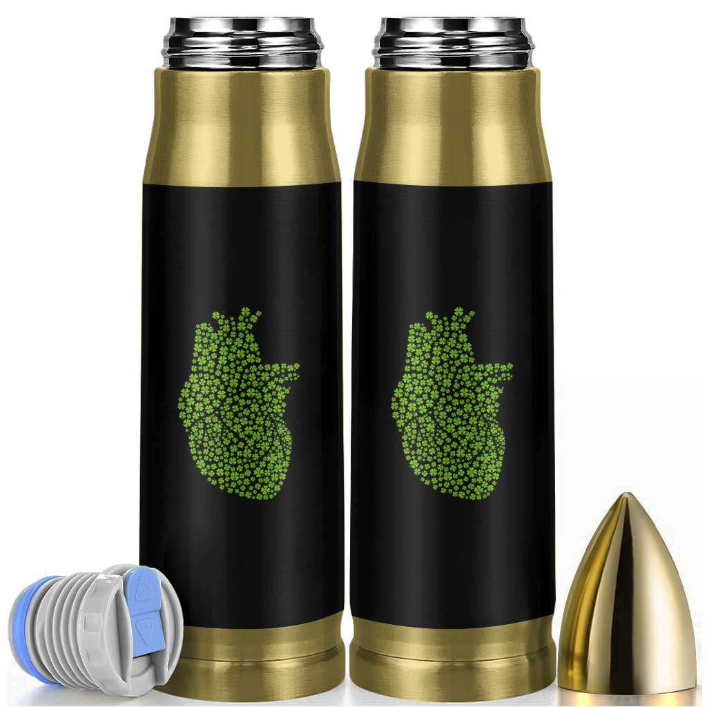 Lucky Shamrocks Heart Bullet Tumbler Anatomical Anatomy St Patrick's Day