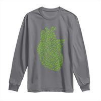 Lucky Shamrocks Heart Long Sleeve Shirt Anatomical Anatomy St Patrick's Day