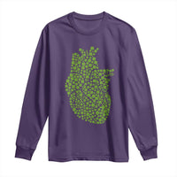 Lucky Shamrocks Heart Long Sleeve Shirt Anatomical Anatomy St Patrick's Day