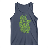 Lucky Shamrocks Heart Tank Top Anatomical Anatomy St Patrick's Day