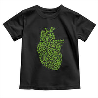 Lucky Shamrocks Heart Toddler T Shirt Anatomical Anatomy St Patrick's Day