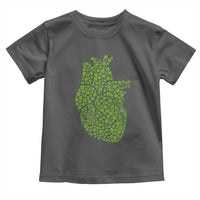 Lucky Shamrocks Heart Toddler T Shirt Anatomical Anatomy St Patrick's Day