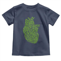 Lucky Shamrocks Heart Toddler T Shirt Anatomical Anatomy St Patrick's Day