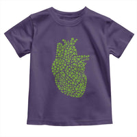 Lucky Shamrocks Heart Toddler T Shirt Anatomical Anatomy St Patrick's Day