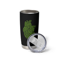 Lucky Shamrocks Heart Tumbler Cup Anatomical Anatomy St Patrick's Day