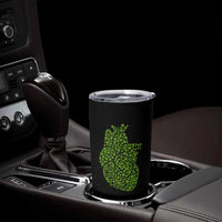 Lucky Shamrocks Heart Tumbler Cup Anatomical Anatomy St Patrick's Day