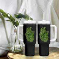 Lucky Shamrocks Heart Tumbler With Handle Anatomical Anatomy St Patrick's Day