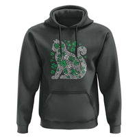 Irish Shamrock Cat Graphic Hoodie Saint Patrick Day for Cat Lovers