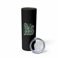 Irish Shamrock Cat Graphic Skinny Tumbler Saint Patrick Day for Cat Lovers