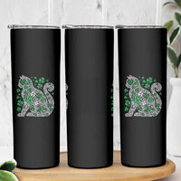 Irish Shamrock Cat Graphic Skinny Tumbler Saint Patrick Day for Cat Lovers