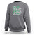 Irish Shamrock Cat Graphic Sweatshirt Saint Patrick Day for Cat Lovers