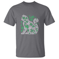 Irish Shamrock Cat Graphic T Shirt Saint Patrick Day for Cat Lovers