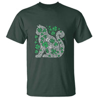 Irish Shamrock Cat Graphic T Shirt Saint Patrick Day for Cat Lovers