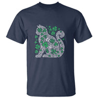Irish Shamrock Cat Graphic T Shirt Saint Patrick Day for Cat Lovers