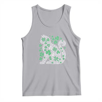 Irish Shamrock Cat Graphic Tank Top Saint Patrick Day for Cat Lovers