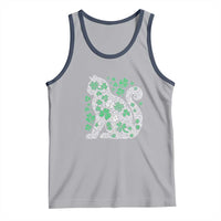 Irish Shamrock Cat Graphic Tank Top Saint Patrick Day for Cat Lovers