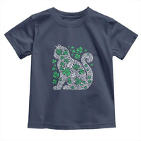 Irish Shamrock Cat Graphic Toddler T Shirt Saint Patrick Day for Cat Lovers