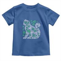 Irish Shamrock Cat Graphic Toddler T Shirt Saint Patrick Day for Cat Lovers