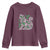 Irish Shamrock Cat Graphic Youth Sweatshirt Saint Patrick Day for Cat Lovers