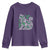 Irish Shamrock Cat Graphic Youth Sweatshirt Saint Patrick Day for Cat Lovers