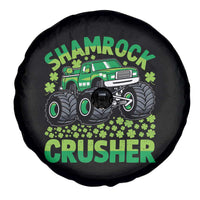 Funny Shamrock Crusher Monster Truck Spare Tire Cover Happy St Patricks Day Boys