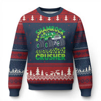 Funny Shamrock Crusher Monster Truck Ugly Christmas Sweater Happy St Patricks Day Boys - Wonder Print Shop