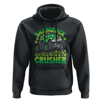 Funny Shamrock Crusher Monster Truck Hoodie Happy St Patricks Day Boys